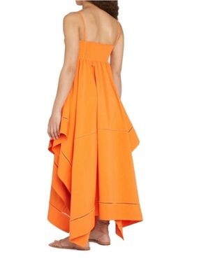 A.L.C. Orange Handkerchief Hem Maxi Dress